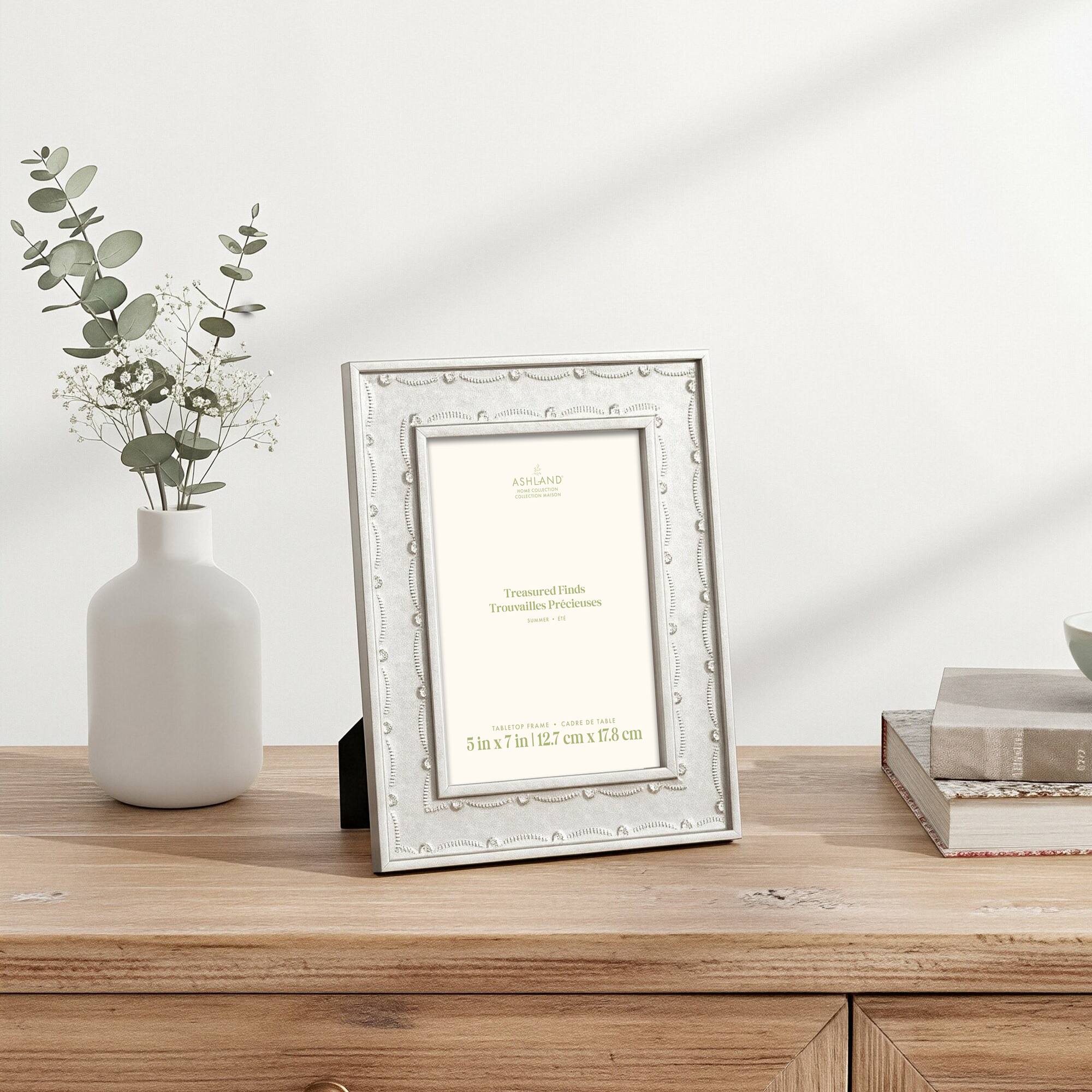 5" x 7" Silver Stamped Tabletop Frame, Treasured Finds by Ashland®